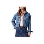 Calvin Klein L&uuml;hike &uuml;herealine pikak&auml;iguline teksajakk Naiste jakid Sinine J20J224542-1A4 XS gray