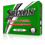 Srixon SOFT FEEL Iomeerikatega Golf 1 Imporditud USA-st Meeste 2-osalised pallid, tosin, valge, valge