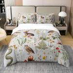 Madu tekikottide komplekt lastele poistele teismelistele Madu tekikott Reptiili tr&uuml;kiga voodipesukomplekt Loomakujuline tekikott Voodipesu kuninganna suurus AU Double(180*210cm)3pcs