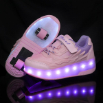 Laste helendavad kaherattalised rullkingad tuledega - Inline rulluisud poistele ja t&uuml;drukutele 36