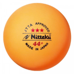 Nittaku Lauatennise ametlikult suur 44 3 palli pakk, litsentseeritud, Pall, Pro, Star, 3, NB-1010 oranž