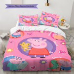 Roosa sea multikakujutisega voodipesu tekkikomplekt Tekikate padjap&uuml;&uuml;r Kodu kaunistus Kingitus (1 * tekikott + 2 * padjap&uuml;&uuml;ri, ilma s&uuml;damikuta) 155x200cm