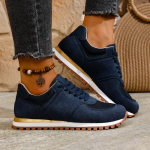 Naiste vabaajajalatsid Suurus 8ww Naiste platvormkingad &Uuml;mar nina Retro tossud Mitmek&uuml;lgsed paeltega seemisnahast kiiluga vabaaja Zapatillas De Mujer 38 tumesinine