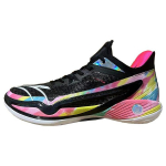 Anta Crazy 4 Cushioning, Wear Resistant Low top Basketball Shoes Men's Black Pink 112321113-8 44.5