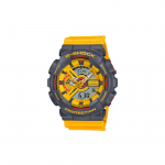 CASIO Meeste vedelkristall/analoog kahekordse n&auml;iduga seeria Kollane kell GA-110Y-9APR GA-110Y-9APR Vintage Yellow Watch Dial