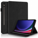 Samsung Tab S10 FE Plus &uuml;mbris 13,1 tolli 3D reljeefne puu rahakotiga klapp&uuml;mbris Galaxy Tab S10 FE Plusile Kate SM-X620 X626B S10FE Plus 13inch must