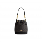Coach Dempsey 14 Logo T&otilde;mblukuga Sulgemisega PVC Ja Nahast &Auml;mbrimustriga Kott Naiste kotid Tume-Pruun CW299-IMXAQ Gift Box Set (Basic Set+Black Box)