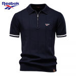 Reebok 2026 Kevad/Suvi Tikitud Uus Meeste &Auml;rikasulik Villane Polo S&auml;rk, Klappkraega Kootud Polo S&auml;rk, L&uuml;hikeste Varrukatega S
