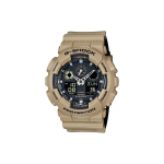 CASIO Meeste vedelkristall/analoog kahekordse n&auml;idikuga seeria Must kell GA-100L-8A GA-100L-8A Beige Strap