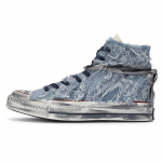 Converse 1970ndad 811 Tootmine, Tagurpidi Denim K&otilde;rged L&otilde;uendkingad Unisex Sinine Beež Valge 162053C(Team80-) 37