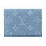 Louis Vuitton Klassikaline Tr&uuml;kis Kl&otilde;psuga Sulgemine L&otilde;uend Kaardihoidja Meeste Aksessuaarid Sinine M14118 Gift Set(Basic Set+Box+Shopping Bag)