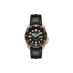Seiko 5 Seeria Klassikaline Mood Mehaaniline Liikumine Silikoonrihmaga K&auml;ekell Meeste kellad Must SRPD76K1 Black