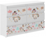 Laste kummut R-120 UNICORN RAINBOW