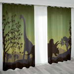 Pimendav Kardin Kodukaunistus Dinosaurus Varjude Tr&uuml;kk Lastele Oluline Magamistuba Elutuba K&otilde;rge Varjuga Kardinad Erinevad Dinosaurusmustrid W55 X H120cm X 2&Grommet Top white