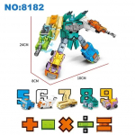 10 TK Transformeeruv Number Robot M&auml;nguasi Kokkupandavad Klotsid Deformatsioon Tasku Morphers Hariduslik Tegevuskuju M&auml;nguasi Lastele W145384WW-