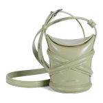 Alexander Mcqueen The Curve Harness Mini Koppkott, Salveiroheline Sile Nahk, Naiste Crossbody K&auml;ekott Igap&auml;evaseks Kasutamiseks 682683-1YBA7-3847 Basic Set (Bag+Dust Bag)