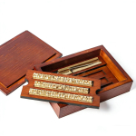 ZONESUN Messing T&auml;ht 6mm Kuumfooliumstantsimise T&auml;htede Vormikomplekt Puidust Karbiga Time New Roman Wood Box Only red