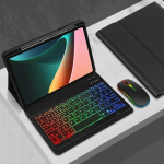 Klaviatuurikate Xiaomi Pad 7 7 Pro 11,2-tollisele 2024 Korpus XIAOMI Pad 7 Pro 11,2-tollisele Taustvalgustusega Bluetooth-klaviatuuri Kest Funda English must