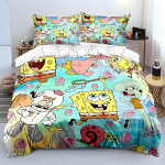 3TK Multifilm K&auml;sna-Kalle Tr&uuml;kitud Voodipesukomplekt Lastele Poistele T&uuml;drukutele Uus 3D Tr&uuml;kitud Voodikate Tekikott Padjap&uuml;&uuml;r Magamistoa Dekoor 135X200cm