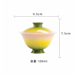100ml &Uuml;leminekuga V&auml;rviline Lillekujulise Suuga Gaiwan Luksuslik Tee-tureen Kodumaine Teekausi Kaane Komplekt Teevalmistamise Kauss Lauan&otilde;ud Kingitus