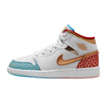 Jordan 1 Keskmise s&auml;&auml;rega kooli tossid NC To Chicago GS FB2212-100 35.5 white