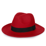 H&auml;rrasmeeste Vintage stiilis 100% villane Fedora m&uuml;ts, Klassikaline tuuline soe talvine Fedora meestele, 2025 uus s&uuml;gis-talve mood M 56-58cm punane