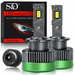2 tk 80000LM D3S LED-esitulede pirnid D1S D2S D4S D8S D1R D2R D3R D4R D8R 300W Turbo CSP Kahekordne Vasktoru Canbus BMW Benz esituledele 6000K Valge D2S/D2R