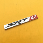 3D Metall SRT SXT Logo Embleem Kleebised Decal Kroomitud M&auml;rk Auto Stiilitarvikud SRT8-Silver Red white