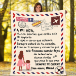 Flanellitekk-A Mi Hija kiri mu t&uuml;trele armastuse v&auml;ljendamiseks Hispaaniakeelne versioon Diivanitekk T&auml;nup&uuml;ha S&uuml;nnip&auml;evakingitus 130x150cm