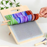 1 komplekt villa segamislaua kraasimisharjade komplekt 2 puidust pulgaga kiudude segamislaua jaoks v&auml;rviliste kiudude segamiseks DIY projektideks China Mainland