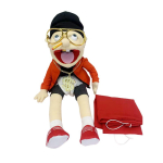 Suur Jeffy nukk pehme m&auml;nguasi m&auml;ngija r&auml;ppar zombi k&auml;si muppet pehme m&auml;nguasi nukk vanema-lapse pere nukk kingitused f&auml;nnidele t&uuml;drukutele beige