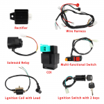 4-taktilise 50cc 70cc 90cc 110cc CDI s&uuml;&uuml;tekomplekti jaoks T&auml;ielik juhtmestik CDI s&uuml;&uuml;tekomplekt ATV UTV Quad DirtBike Motokrossi Osad must