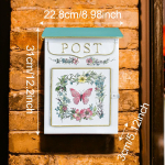 Retro Rauast Postkast Kulunud Viimistlusega Vintage Disainiga Postkast Vintage Disainiga Postkast Tugev Dekoratiivne Metallist Kirjakast orange