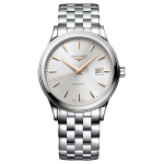 LONGINES Klassikaline seeria Automaatne mehaaniline liikumine 30 meetrit veekindel Moodne &Scaron;veitsi k&auml;ekell 40 mm H&otilde;bedane sihver Roostevabast terasest korpus L4.984.4.70.6 h&otilde;be
