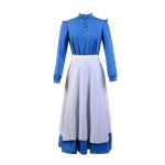 Howli liikuv loss Sophie n&ouml;&ouml;pidega mansetiga kleit Cosplay riietus m&uuml;tsiga LightBlue,S blue
