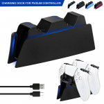 30. aastap&auml;eva kontrolleri laadimisjaam Kahekordne kiirlaadimisdokk PS5 DualSense juhtmevaba kontrolleri jaoks LED-laadimise indikaatoriga Only Dock must