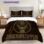 Jgermeister S&uuml;mbol Tugevus P&auml;rand Kolmeosaline komplekt (1 * tekikott + 2 * padjap&uuml;&uuml;ri, ilma s&uuml;damikuta) 2D tasane pehme ja mugav 135x200cm