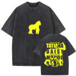 Vintage Pesitud Rusowsky Madrid Daisy Tuur 2025 Prindiga T-s&auml;rgid Meeste Hip Hop Mood Pop L&uuml;hikeste Varrukatega T-s&auml;rk Mees F&auml;nnid Streetwear M black