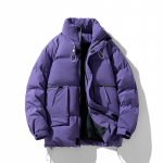 Talvejope Meeste Parkad Paks soe mantel Meeste Standkrae &Uuml;hev&auml;rviline vabaaja Parka Naiste Mood Uus T&auml;navar&otilde;ivad Puuvillane polsterdatud jope M lilla