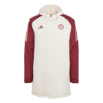 Adidas FC Bayern Tiro 24 F&auml;nniversioon V&auml;rviplokk Triibuline Lukuga Kapuutsiga Pikkade Varrukatega Parka Unisex &Uuml;ler&otilde;ivad IS9970 XL white