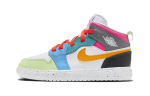Jordan Air Jordan 1 Mid Alt SE Kulumiskindlad Hingavad K&otilde;rged Laste Korvpallijalatsid Sinine Oranž FJ3462-100 35