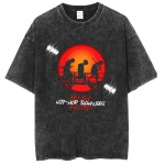 Anime graafilise printiga Samurai Champloo vintage pestud T-s&auml;rgid meestele naistele Harajuku oversized l&uuml;hikeste varrukatega streetwear topid S mitmev&auml;rviline