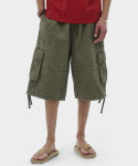 TAKEASY Vintage pestud puuvillased cargo p&uuml;ksid (Kaki) Khaki/S
