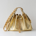 Vintage rombikujuline tepitud ketiga &auml;mbrikujuline kott naistele Ehtne nahk Hobo &Otilde;lakott Keskmine suurus Kuldne Gold brown