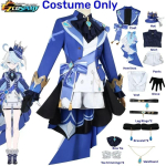 Furina Focalors-Cosplay kost&uuml;&uuml;m Genshin naistele, Karnevali Impact &uuml;likond, Halloweeni Anime kost&uuml;&uuml;mid XXXL blue