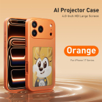 NFC AI Telefonikotid 17 Pro Maxile tindiekraaniga DIY Luksuslik E-tindiekraaniga Telefonikott iPhone17 Pro Max oranž