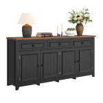 Moodne ja lihtne k&otilde;rvalkapp, Moodne k&otilde;rvalkapi kapp, Panipaiguga buffet, Elutoa komplekt, 160L x 35W x 76H(cm) 160 x 35 x 76 cm must