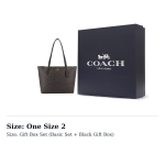 COACH t&otilde;mblukuga &uuml;laosaga kott PVC-st, Ostukott, &Otilde;lakott Suur Naiste Tume Pruun 4455-IMAA8 One Size 2 black
