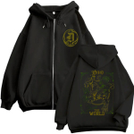 Anime Jojo seikluslik seiklus T&otilde;mblukuga Huppar Jotaro Kujo Pullover Dio Giorno T&otilde;mblukuga Jakk Mehed Naised Vabaaja Fliisist Hupparid Jakk S must