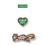 BTS j-hope x HUMAN MADE Koost&ouml;&ouml; [ Human Hope Hooaeg 2 ] Ametlik kaup / Eeltellimus (GREEN)Pins Set